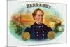 Farragut Brand Cigar Box Label, David Farragut, Admiral in US Navy-Lantern Press-Mounted Premium Giclee Print