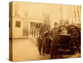 Farragut On The Deck Of The USS Hartford-McPherson & Oliver-Stretched Canvas