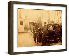 Farragut On The Deck Of The USS Hartford-McPherson & Oliver-Framed Art Print