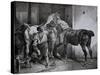 Farrier at Work Lithograph from Etudes de Cheveaux-Théodore Géricault-Stretched Canvas