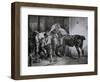 Farrier at Work Lithograph from Etudes de Cheveaux-Théodore Géricault-Framed Giclee Print