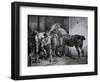 Farrier at Work Lithograph from Etudes de Cheveaux-Théodore Géricault-Framed Giclee Print