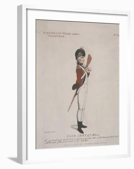 Farrington Ward Without Volunteer Holding a Rifle, 1798-Thomas Rowlandson-Framed Giclee Print