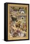 Farrukh Beg. Akbar's Triumphal Entry into Surat. Akbarnama-null-Framed Stretched Canvas
