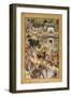 Farrukh Beg. Akbar's Triumphal Entry into Surat. Akbarnama-null-Framed Art Print