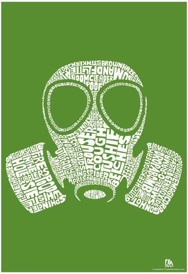 'Fart Names Gas Mask Text Poster' Print | AllPosters.com