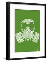 Fart Names Gas Mask Text Poster-null-Framed Poster