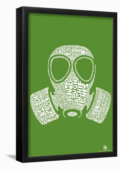 Fart Names Gas Mask Text Poster-null-Framed Poster