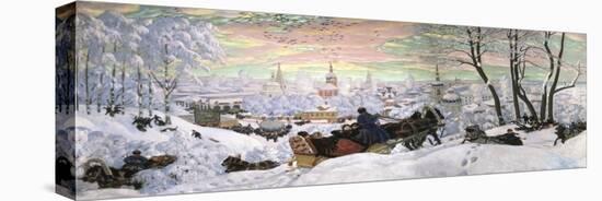 Fasching-B. M. Kustodiev-Stretched Canvas
