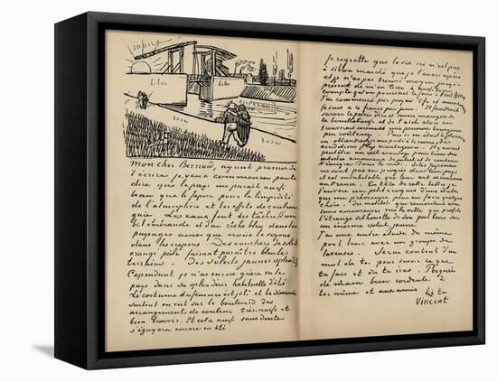 Fascimile of a Letter from Vincent Van Gogh to Emile Bernard on the 18th Ma-Vincent van Gogh-Framed Stretched Canvas