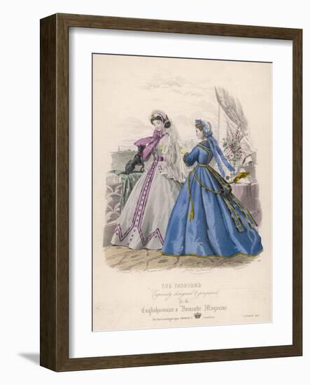 Fashion and Dog 1865-Jules David-Framed Art Print