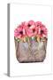 Fashion Bag with Peonies-Amanda Greenwood-Stretched Canvas