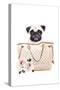 Fashion Bag with Pug-Amanda Greenwood-Stretched Canvas