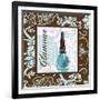 Fashion Blue Glamour-Gregory Gorham-Framed Art Print