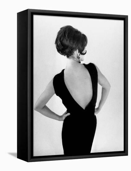 Fashion by Chloe : "Mirage" Black Cocktail Dress August 7, 1963-null-Framed Stretched Canvas