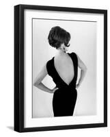 Fashion by Chloe : "Mirage" Black Cocktail Dress August 7, 1963-null-Framed Photo