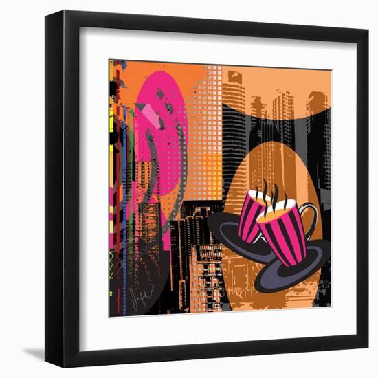 Fashion Coffee II-Jean-François Dupuis-Framed Art Print