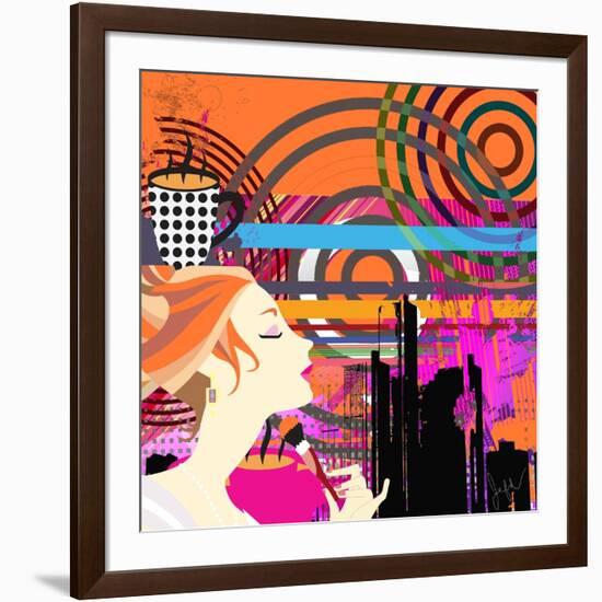 Fashion Coffee III-Jean-François Dupuis-Framed Art Print