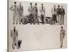 Fashion Design for 'Adam', Depicting Ten Male Models Standing by a Car-Ernst Deutsch-dryden-Stretched Canvas