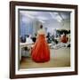 Fashion Designer Christian Dior Commenting on Red Gown for His New Collection Prior to Showing-Loomis Dean-Framed Premium Photographic Print