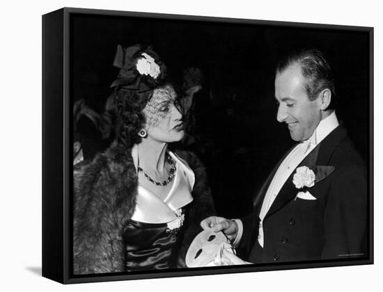 Fashion Designer Gabrielle Chanel with Photographer Cecil Beaton-John Phillips-Framed Stretched Canvas