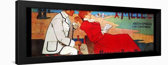 Fashion for Beach and Country-Leopoldo Metlicovitz-Framed Art Print