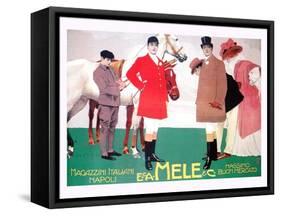 Fashion for the Equestrian Set of Wealthy Patrons-Leopoldo Metlicovitz-Framed Stretched Canvas