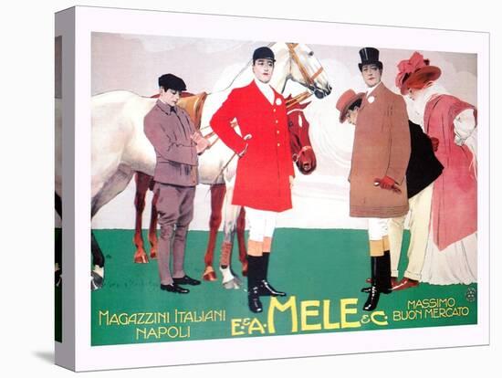 Fashion for the Equestrian Set of Wealthy Patrons-Leopoldo Metlicovitz-Stretched Canvas