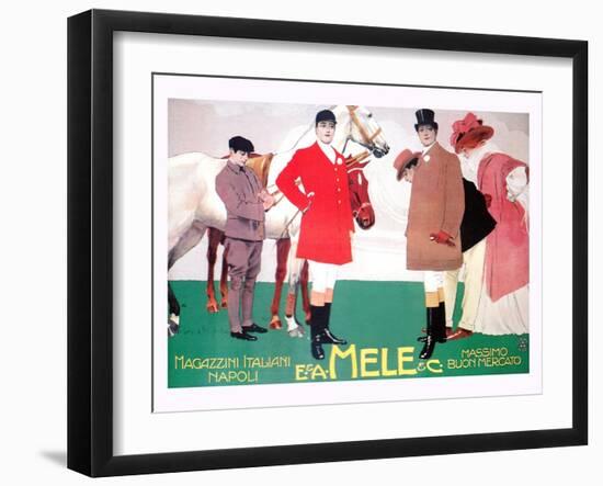 Fashion for the Equestrian Set of Wealthy Patrons-Leopoldo Metlicovitz-Framed Art Print