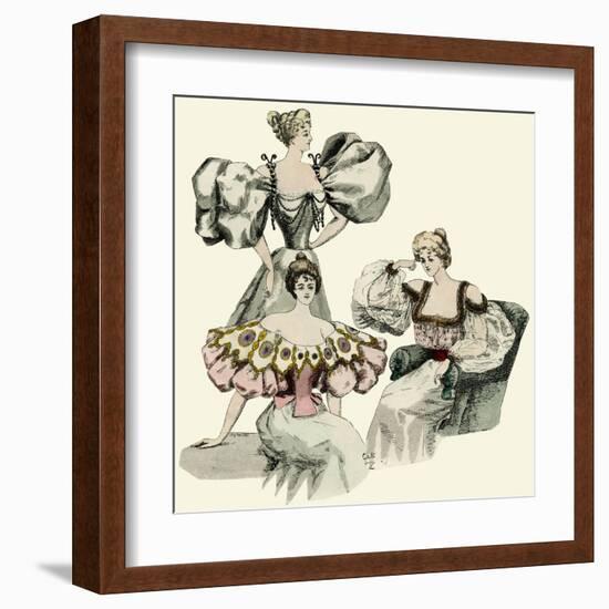 Fashion for the Evening 1895-null-Framed Art Print