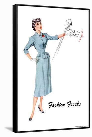 Fashion Frocks-null-Framed Stretched Canvas