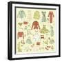 Fashion Hand Drawn Doodle Set-Alisa Foytik-Framed Art Print