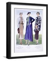 Fashion Illustration, 1935-null-Framed Giclee Print
