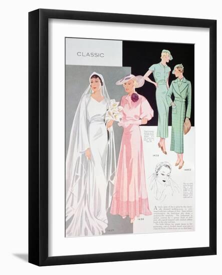 Fashion Illustration, 1935-null-Framed Giclee Print