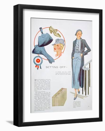 Fashion Illustration, 1935-null-Framed Giclee Print