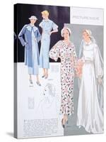 Fashion Illustration, 1935-null-Stretched Canvas