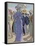 Fashion Illustration of Cheruit's Beach Dress by Pierre Brissanol-Stapleton Collection-Framed Stretched Canvas