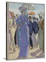 Fashion Illustration of Cheruit's Beach Dress by Pierre Brissanol-Stapleton Collection-Stretched Canvas