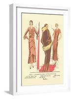 Fashion Illustration, Three Dresses-null-Framed Art Print