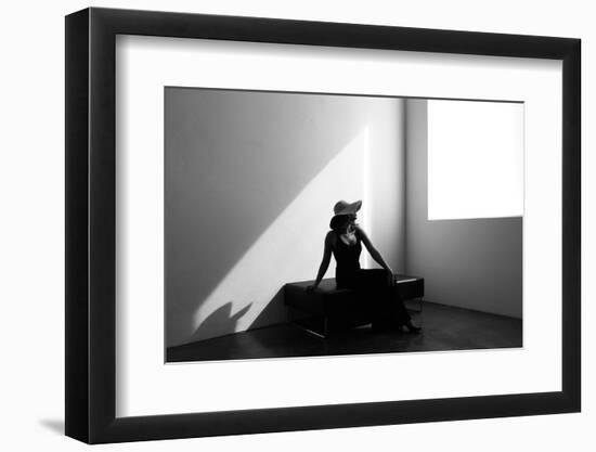 Fashion Lady with Hat-Paulo Medeiros-Framed Photographic Print