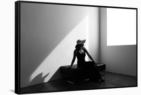 Fashion Lady with Hat-Paulo Medeiros-Framed Stretched Canvas