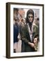 Fashion Model Brigitte Wasserman Walks Along 7th Avenue, New York, New York, 1960-Walter Sanders-Framed Photographic Print