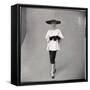 Fashion Model Showing Polka Dotted Smock Top over Black Skirt by Balenciaga-Gordon Parks-Framed Stretched Canvas