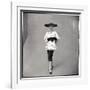 Fashion Model Showing Polka Dotted Smock Top over Black Skirt by Balenciaga-Gordon Parks-Framed Photographic Print