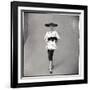 Fashion Model Showing Polka Dotted Smock Top over Black Skirt by Balenciaga-Gordon Parks-Framed Photographic Print