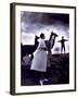 Fashion Model with Llamas, 1952-Science Source-Framed Giclee Print