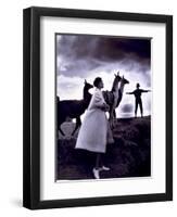 Fashion Model with Llamas, 1952-Science Source-Framed Premium Giclee Print