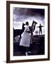 Fashion Model with Llamas, 1952-Science Source-Framed Giclee Print