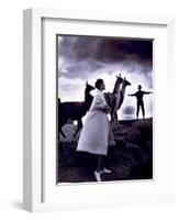 Fashion Model with Llamas, 1952-Science Source-Framed Giclee Print