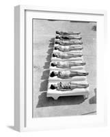 Fashion Models Wearing Swimsuits at a Florida Pool-Lisa Larsen-Framed Photographic Print